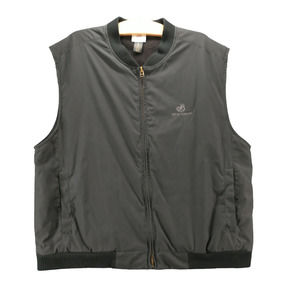 The Broadmoor Men's Zip Up Vest Black Large Fleece Lined Pockets